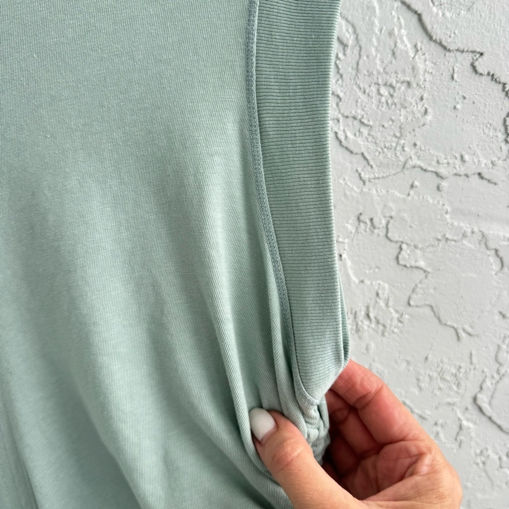 Alexander Wang T Light Green Ruche Drawstring Sides Dress, size Large - Picture 6 of 14